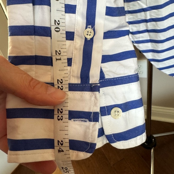Blue and white striped Ralph Lauren button-down - Picture 6 of 9